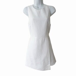Club Monaco White Minimalist Linen Blend Skort Romper‎ Sleeveless A-line Women S